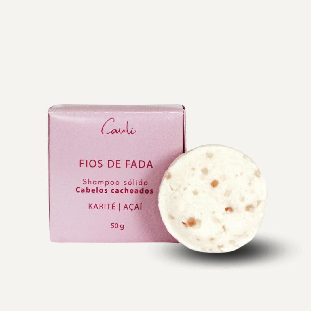 Shampoo Sólido em barra natural hidratante Fios de Fada - Cabelos Cacheados - 50g - Caulí Beleza Natural lado