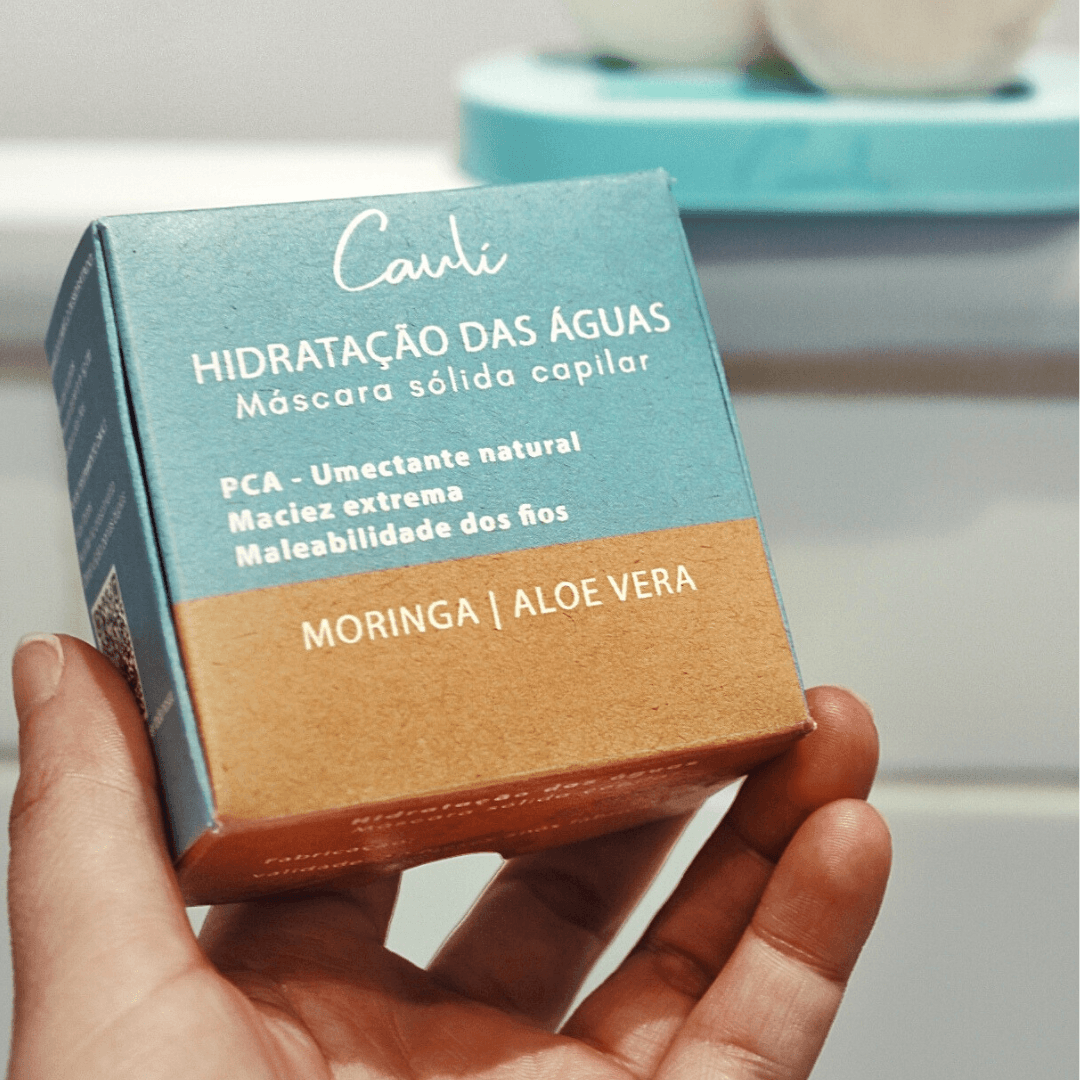 Hidratação das Águas - Máscara Capilar Sólida de Hidratação  natural- 40g - Caulí Beleza Natural detalhe